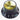 Black Hat Volume Knob with Gold Cap