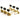 Gotoh Classical Tuner set, 35G1800ENX Brass Plate with black Buttons