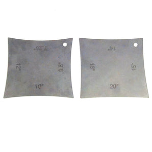 Pair of steel radius gauges
